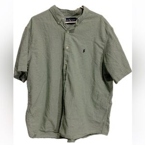 Ralph Lauren Monroe Boys XL Plaid Short Sleeve Button Down Shirt